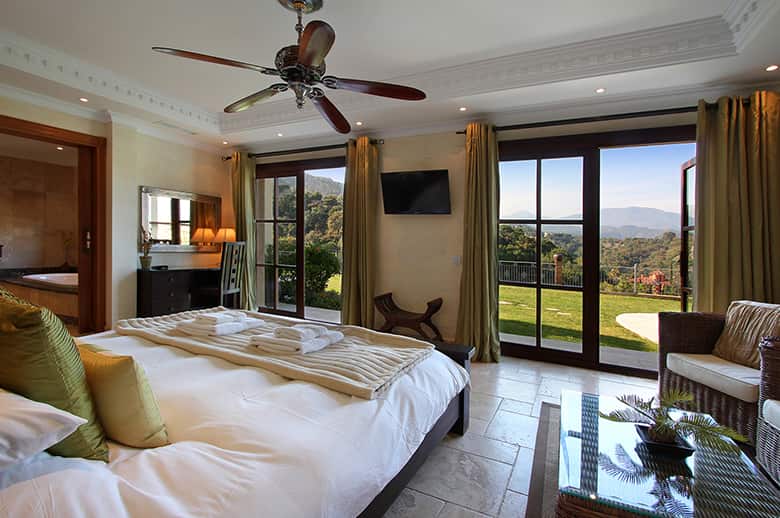 Each of the seven bedrooms is spacious and luxurious with a spectacular view